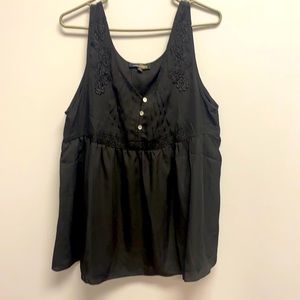 Black dressy tank Suzanne Betro 1X